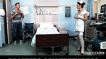 Sexy Japanese nurse Marcia Hase helps rehabilitate her patient